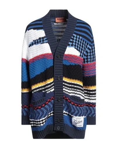 Missoni Woman Cardigan Midnight Blue Size L Cotton, Polyester