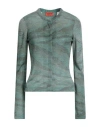 Missoni Woman Cardigan Military Green Size 4 Viscose, Synthetic Fibers, Wool, Rayon, Cashmere