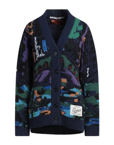 Missoni Woman Cardigan Navy Size M Wool, Mohair Wool, Polyamide