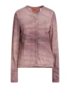 Missoni Woman Cardigan Plum Size 12 Viscose, Synthetic Fibers, Wool, Rayon, Cashmere