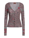 Missoni Woman Cardigan Red Size 10 Cashmere, Viscose, Wool In Red