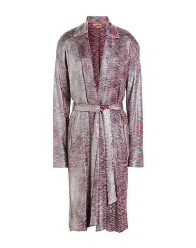 Missoni Woman Cardigan Red Size M Viscose, Polyurethane In Purple
