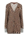 Missoni Woman Cardigan Tan Size 8 Wool In Brown