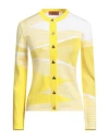 Missoni Woman Cardigan Yellow Size 2 Viscose, Polyamide, Polyester