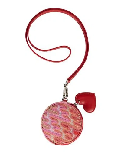 Missoni Woman Coin Purse Pink Size - Viscose, Cow Leather