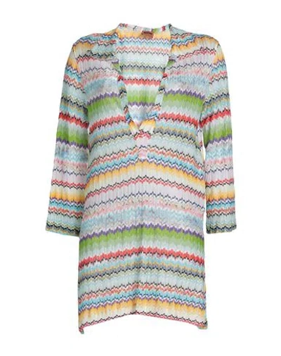 Missoni Woman Cover-up Sky Blue Size 4 Viscose, Polyester