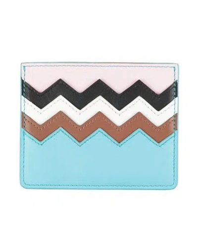 Missoni Woman Document Holder Turquoise Size - Cow Leather In Blue