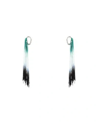 Missoni Woman Earrings Gold Size - Metal, Textile Fibers In Blue