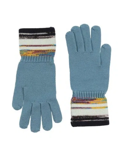 Missoni Woman Gloves Slate Blue Size Onesize Wool