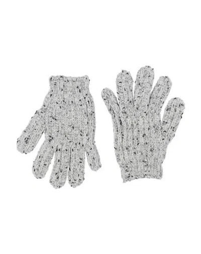 Missoni Woman Gloves White Size Onesize Wool, Cotton, Polyamide In Gray