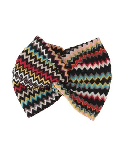 Missoni Woman Hair Accessory Black Size - Wool, Acrylic In Multi