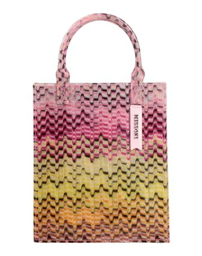 Missoni Woman Handbag Fuchsia Size - Pvc - Polyvinyl Chloride, Viscose, Goat Skin In Pink
