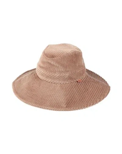 Missoni Woman Hat Camel Size L Cotton, Polyamide, Modal, Polyester, Elastane In Sand
