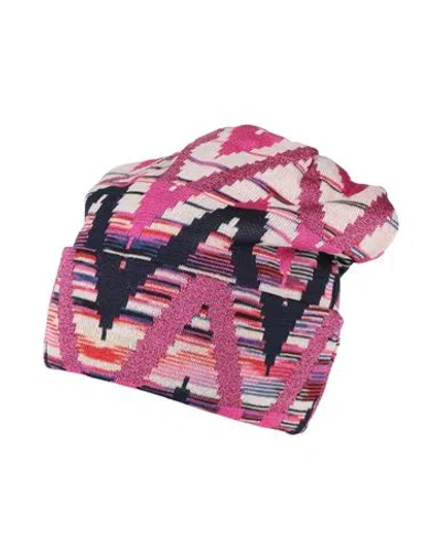 Missoni Woman Hat Fuchsia Size Onesize Viscose, Wool, Polyamide In Pink