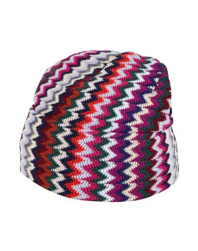 Missoni Woman Hat Fuchsia Size Onesize Wool, Acrylic In Multi