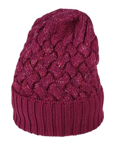 Missoni Woman Hat Magenta Size Onesize Wool, Viscose, Polyester In Burgundy