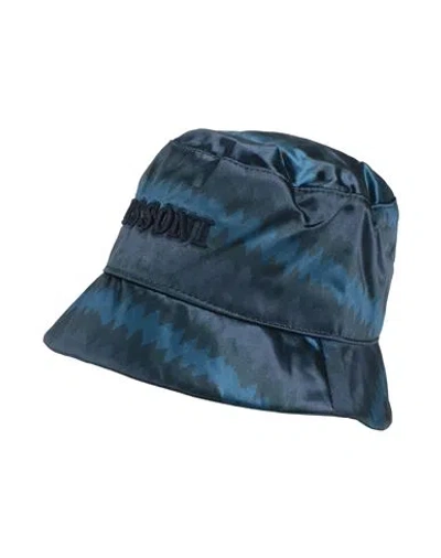 Missoni Woman Hat Navy Size Onesize Polyamide In Blue