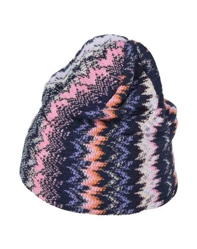 Missoni Woman Hat Navy Size Onesize Wool, Viscose In Blue