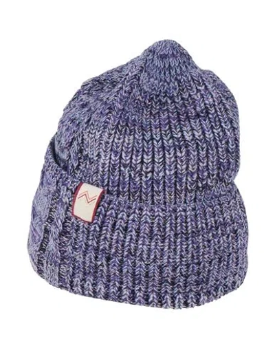 Missoni Woman Hat Purple Size Onesize Merino Wool In Blue