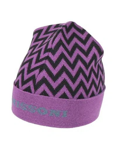 Missoni Woman Hat Purple Size Onesize Wool