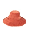 Missoni Woman Hat Rust Size L Cotton, Polyamide, Modal, Polyester, Elastane In Red