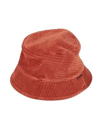 Missoni Woman Hat Rust Size L Cotton, Polyamide, Modal, Polyester, Elastane In Red
