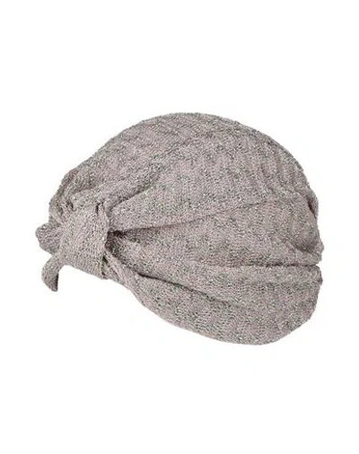 Missoni Woman Hat Taupe Size Onesize Viscose, Polyester In Gray