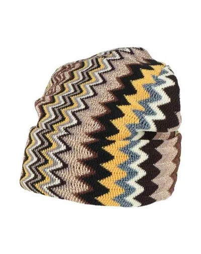 Missoni Woman Hat Taupe Size Onesize Wool, Viscose, Polyester In Grey