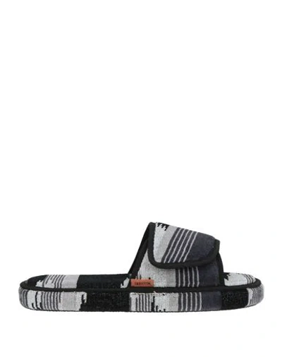 Missoni Woman House Slipper Black Size Xl Textile Fibers
