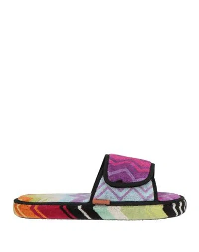 Missoni Woman House Slipper Mauve Size Xl Textile Fibers In Purple