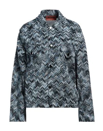 Missoni Woman Jacket Light Blue Size 6 Viscose