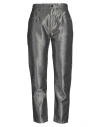 Missoni Woman Jeans Silver Size 4 Cotton, Viscose, Polyester, Wool, Linen In Silver