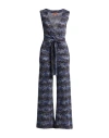 Missoni Woman Jumpsuit Blue Size L Viscose, Cupro, Polyester In Blue