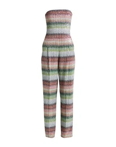 Missoni Woman Jumpsuit Green Size 4 Viscose, Polyamide, Polyester, Metallic Fiber In Multi