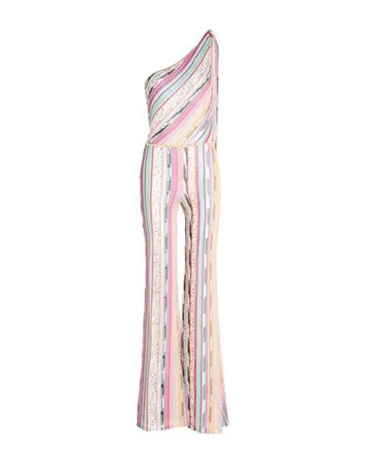 Missoni Woman Jumpsuit Light Pink Size 8 Viscose, Metallic Fiber In Multi