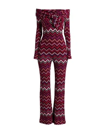 MISSONI MISSONI WOMAN JUMPSUIT MAUVE SIZE 8 VISCOSE, POLYESTER