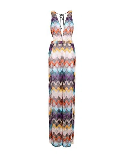 Missoni Woman Jumpsuit Purple Size 4 Viscose, Metallic Fiber, Polyamide In Multi