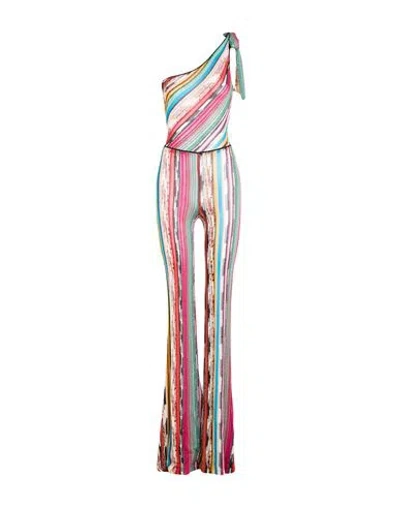 Missoni Woman Jumpsuit Red Size 6 Viscose, Metallic Fiber In Multi