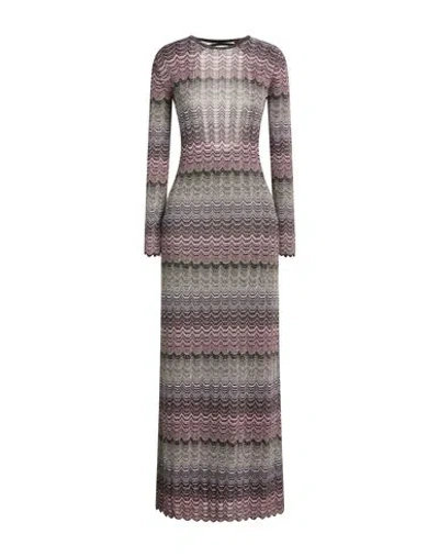 Missoni Woman Maxi Dress Black Size 8 Viscose, Metallic Fiber