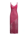 Missoni Woman Maxi Dress Fuchsia Size 4 Silk In Pink