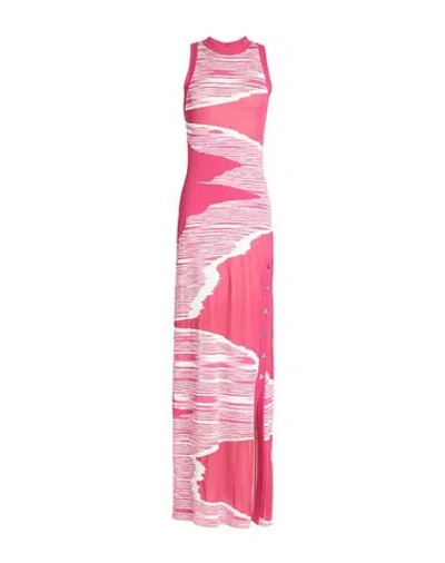 Missoni Woman Maxi Dress Fuchsia Size 4 Viscose, Polyester In Pink
