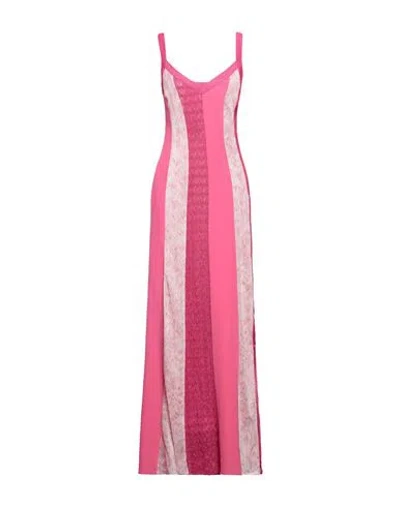 Missoni Woman Maxi Dress Fuchsia Size 4 Viscose, Silk, Cupro, Polyester In Pink