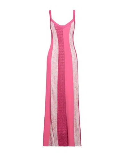 Missoni Woman Maxi Dress Fuchsia Size 6 Viscose, Silk, Cupro, Polyester In Pink