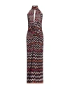 Missoni Woman Maxi Dress Fuchsia Size 6 Viscose, Cupro In Pink