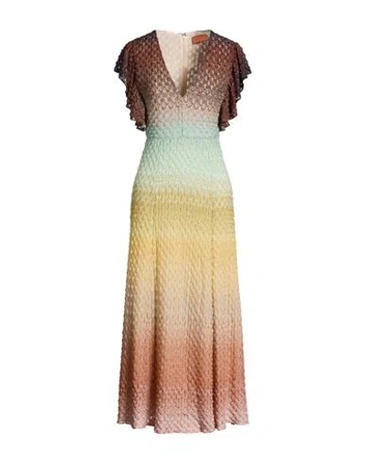 Missoni Metallic Crochet-knit Midi Dress In Multi