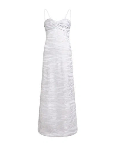 Missoni Woman Maxi Dress Light Grey Size 4 Viscose, Metal In White