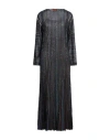 Missoni Woman Maxi Dress Midnight Blue Size L Viscose, Cupro, Polyester, Polyamide In Blue