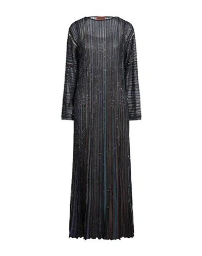 Missoni Woman Maxi Dress Midnight Blue Size L Viscose, Cupro, Polyester, Polyamide