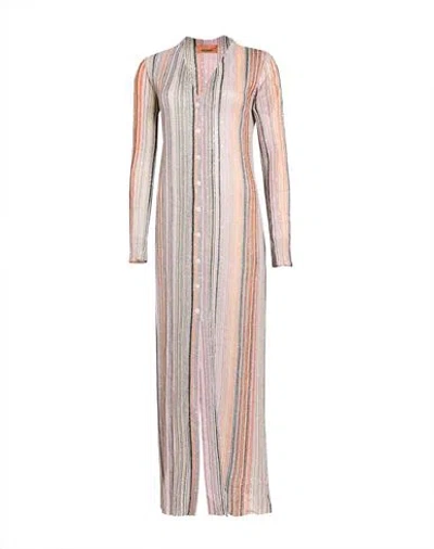 Missoni Woman Maxi Dress Pink Size 2 Viscose, Metal Fiber, Polyamide, Polyester