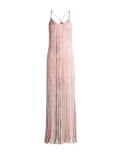 Missoni Woman Maxi Dress Pink Size 6 Viscose, Polyamide, Polyester, Cupro In Pink